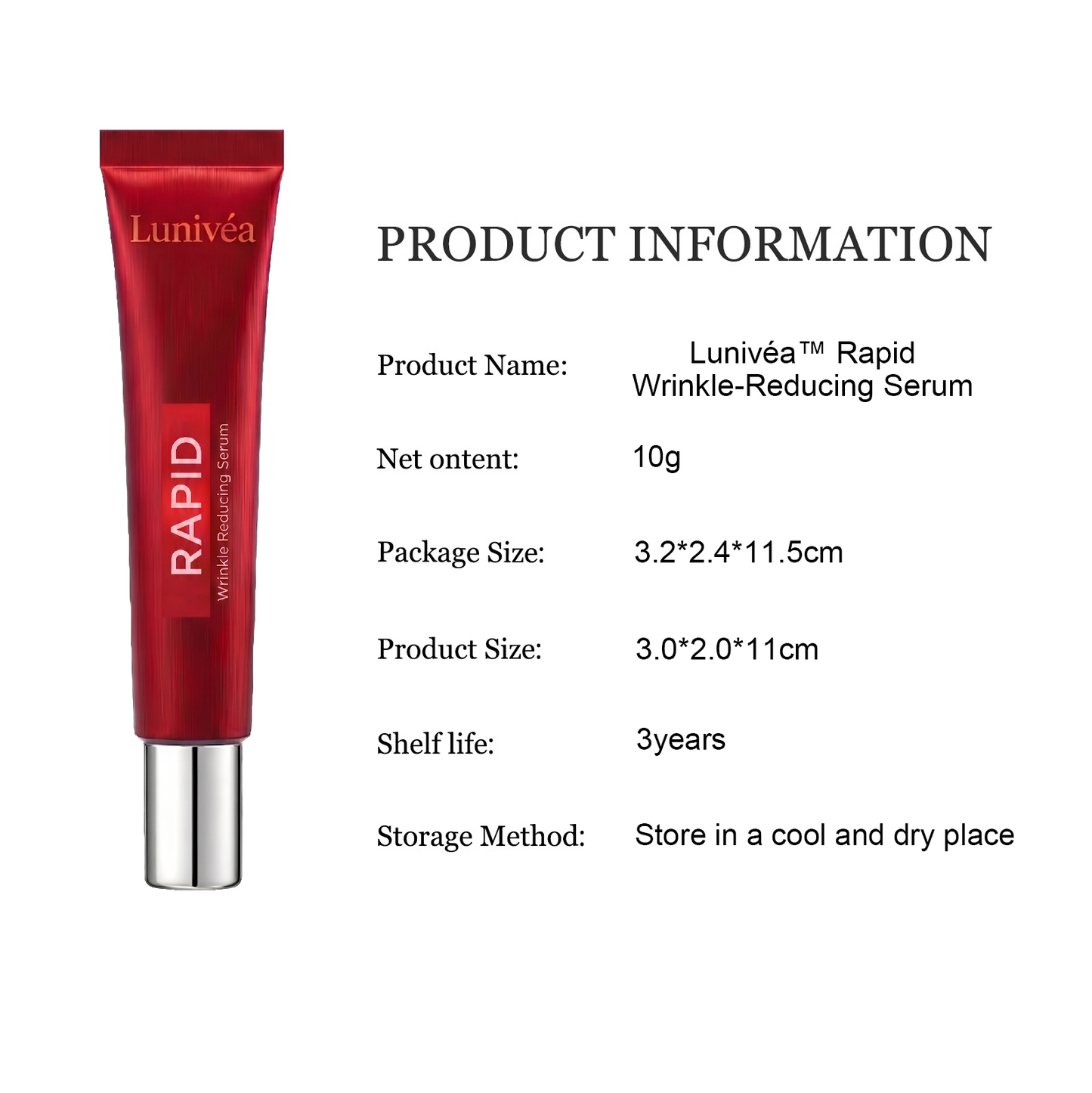 Results in 60 Seconds - Lunivéa™ Rapid Wrinkle-Reducing Serum for Wrinkles, Bags & Dark Circles
