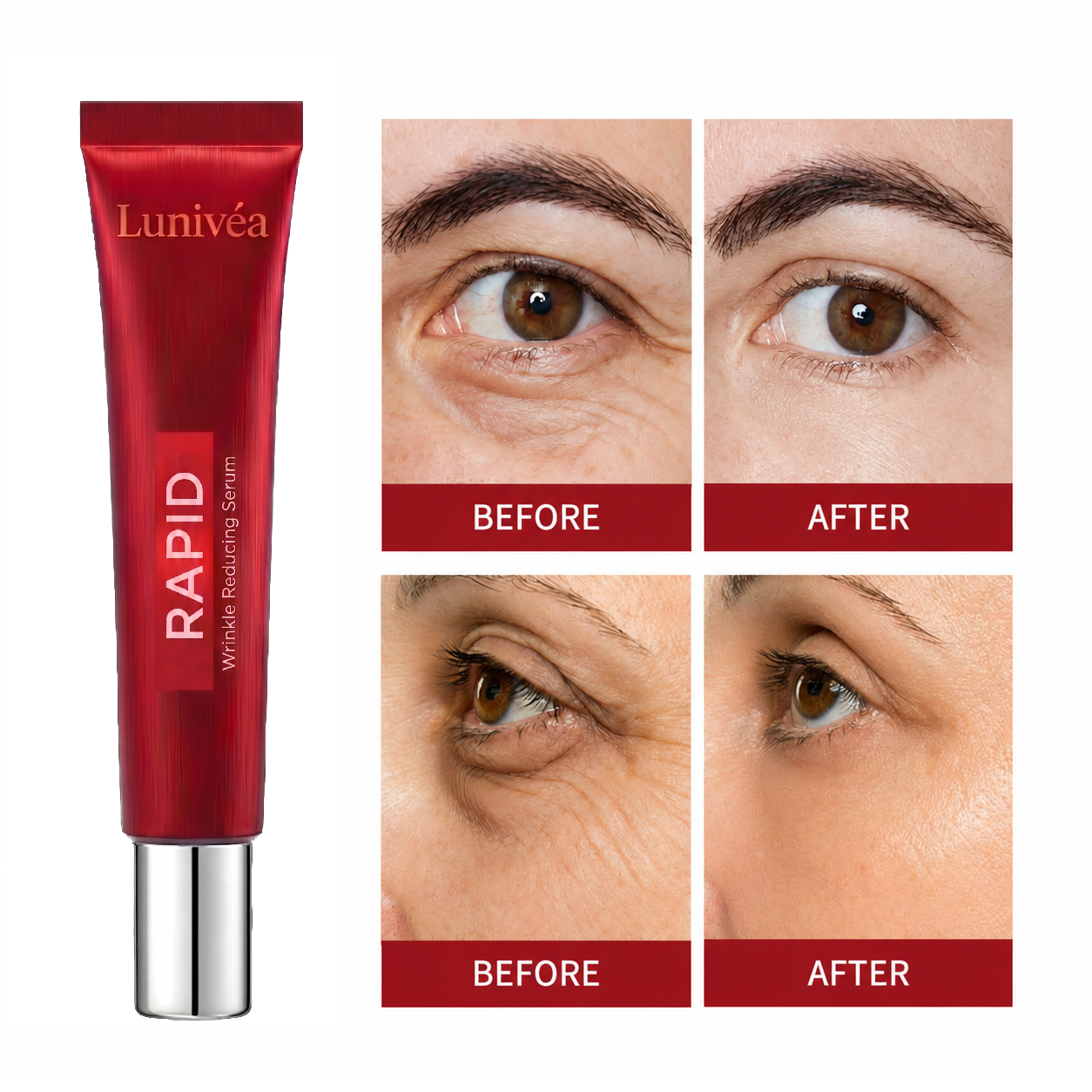 Results in 60 Seconds - Lunivéa™ Rapid Wrinkle-Reducing Serum for Wrinkles, Bags & Dark Circles