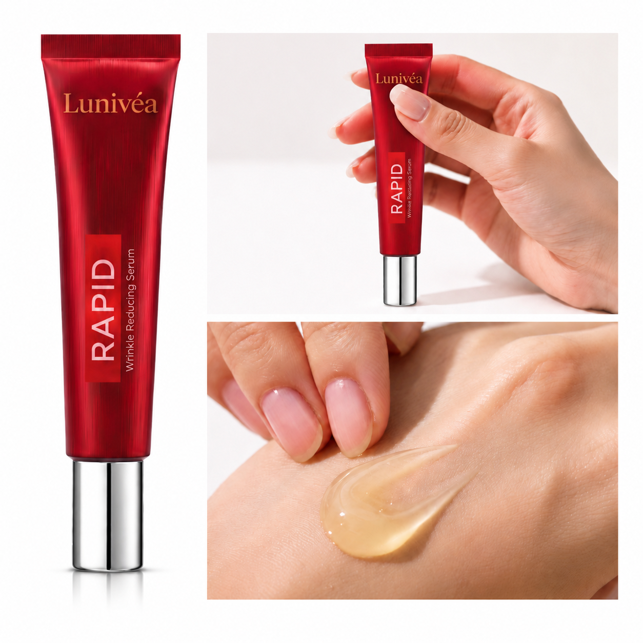 Results in 60 Seconds - Lunivéa™ Rapid Wrinkle-Reducing Serum for Wrinkles, Bags & Dark Circles